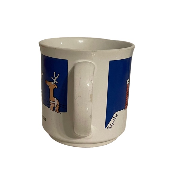 Santa Boynton Vintage Reindeer w/ Santa on Roof Coffee Cocoa Mug - Picture 6 of 9